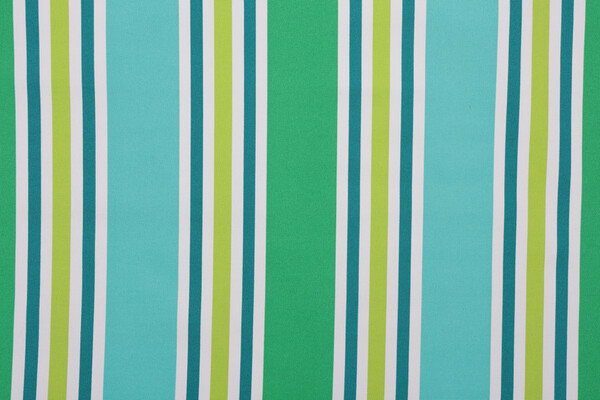 Aruba Stripe Printed Polyester Outdoor Fabric in Turquoise/Green 