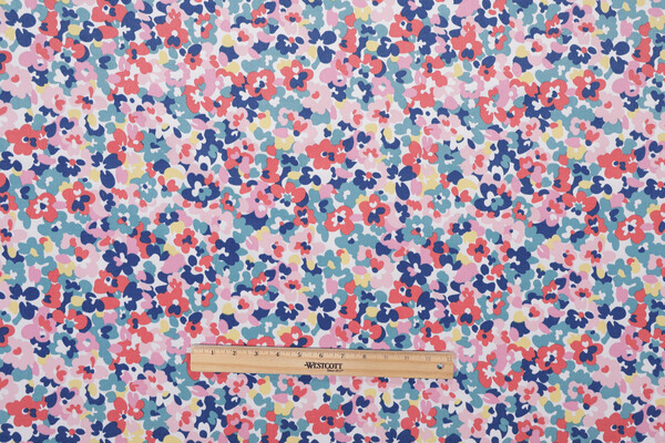 Sample of Richloom Cranston Printed Polyester Outdoor Fabric in Multi 