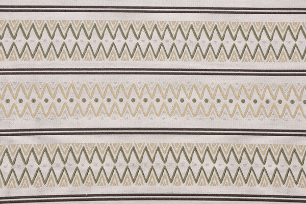 Zig Zag Woven Outdoor Fabric in Avocado 