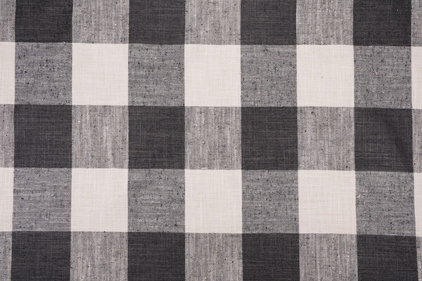 P Kaufmann Check Please Woven Upholstery Fabric in Thunder 