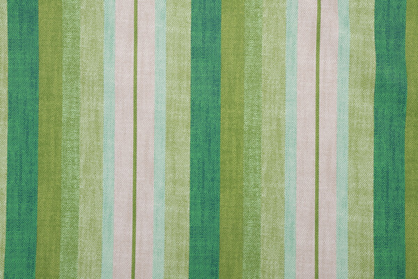 Boca Stripe Printed Polyester Outdoor Fabric in Green 