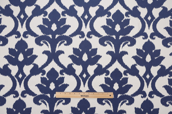 Richloom Basalto Printed Polyester Outdoor Fabric in Navy 