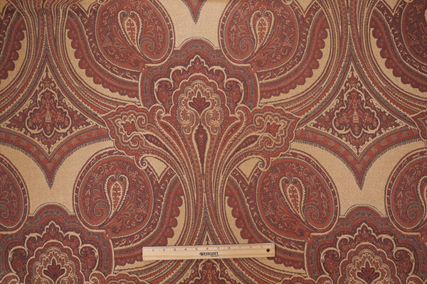 Scalamandre Balraj Tapestry Upholstery Fabric in Rust 