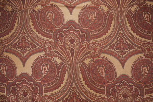 Scalamandre Balraj Tapestry Upholstery Fabric in Rust 