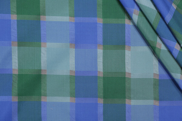 Scalamandre Semi-Sheer Silk Drapery Fabric in Blue/Green 