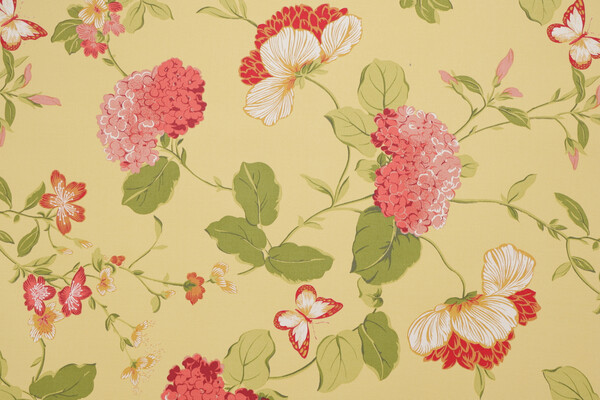 Sample of Richloom Solarium Risa Printed Polyester Outdoor Fabric in Lemonade 