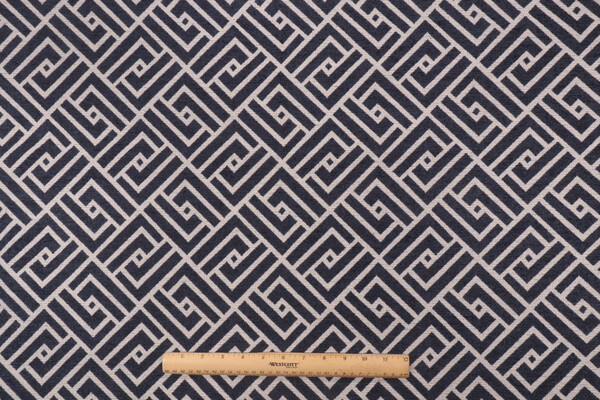 Covington Mozambique Chenille Upholstery Fabric in 55-Navy