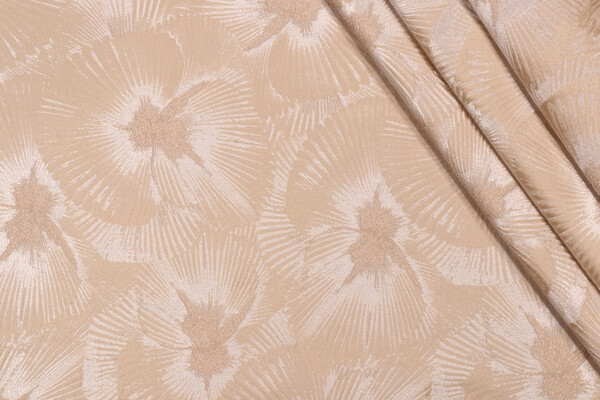 PK Lifestyles Fleurine Woven Decorator Fabric in Sand