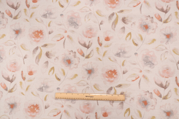 PK Lifestyles Amelie Printed Polyester Drapery Fabric in Quartz