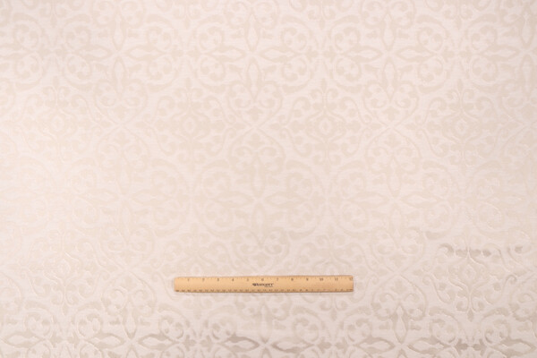 PK Lifestyles Coralie Damask Decorator Fabric in Pearl