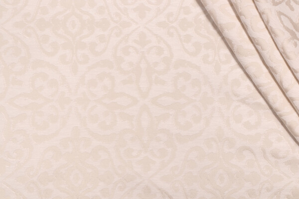 PK Lifestyles Coralie Damask Decorator Fabric in Pearl