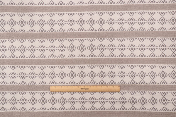PK Lifestyles Stitched Path Printed & Embroidered Drapery Fabric in Cloud