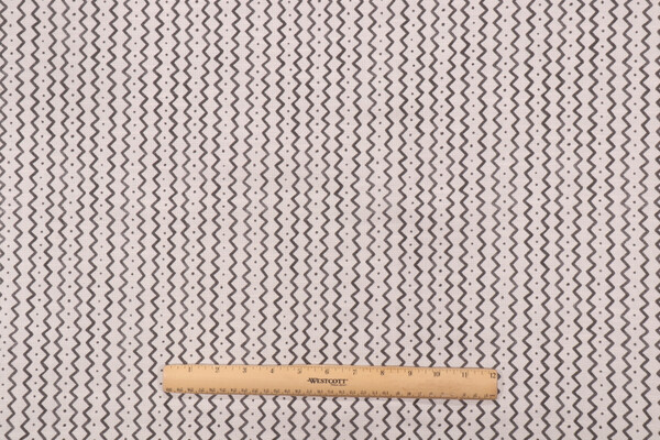 PK Lifestyles Trailing Printed Cotton Drapery Fabric in Charcoal