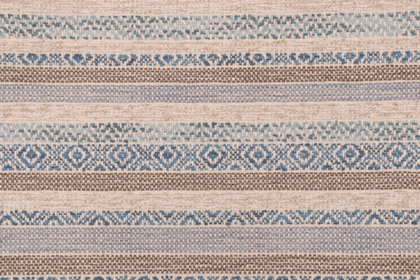 PK Lifestyles Kilim Bands Chenille Upholstery Fabric in Atlantic