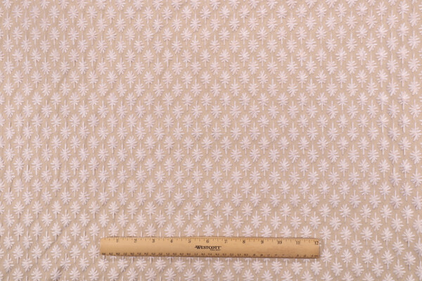 PK Lifestyles Crest Haven Embrodiery Drapery Fabric in Dune