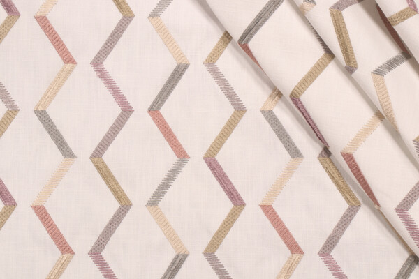 Kaufmann Gallivant Embroidered Drapery Fabric in Thistle
