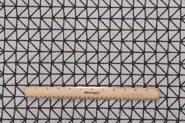 PK Lifestyles Calliope Emb Decorator Fabric in Newsprint