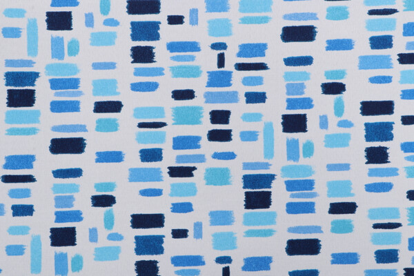 PK Lifestyles Color Tabs Printed Polyester Outdoor Fabric in Marine