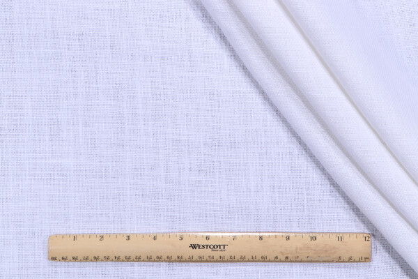 Lino Textiles Sag Harbor Tumbled Linen Decorator Fabric in White