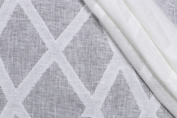 Lino Textiles Valentina Sheer Drapery Fabric in Ivory