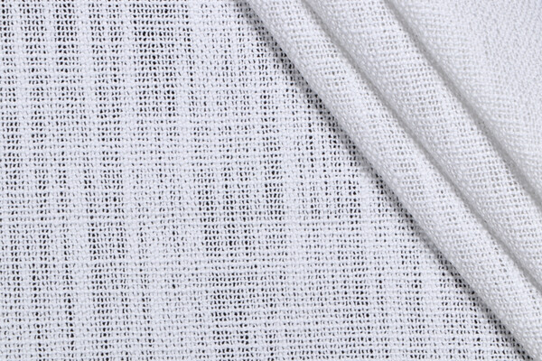 Lino Textiles Havarti Semi-Sheer Drapery Fabric in White