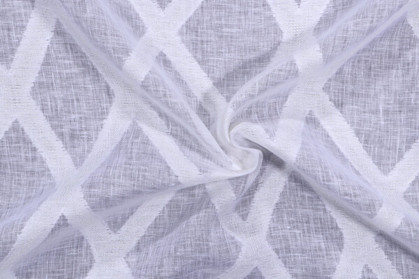Lino Textiles Valentina Sheer Drapery Fabric in White