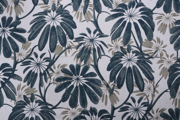 Stof France Galapagos Printed Drapery Fabric in Bleu