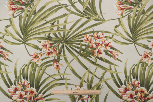 Magnolia Home Sea Island Printed Polyester Outdoor Fabric in Garden