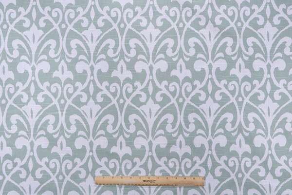 Premier Prints Field-Slub Canvas Printed Cotton Drapery Fabric in Spruce