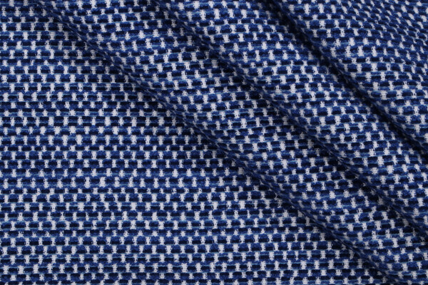Lachlan Woven Chenille Upholstery Fabric in Marine