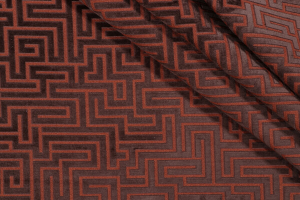 Merrimac M11385B Velvet Upholstery Fabric in Spice