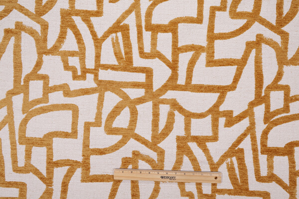 Golding Versa Woven Chenille Upholstery Fabric in Honey 