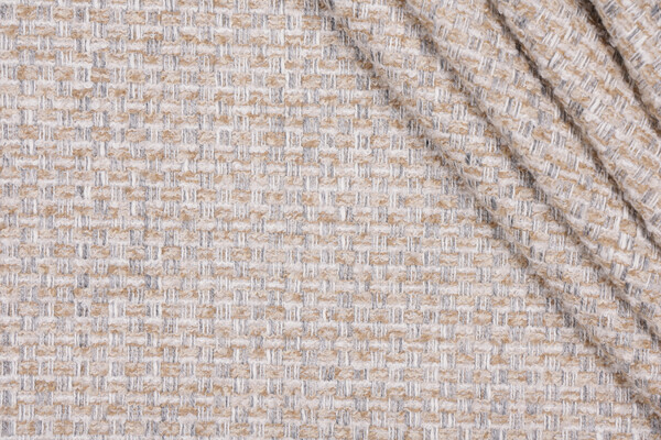 P Kaufmann Warwick Woven Chenille Upholstery Fabric in Flax 