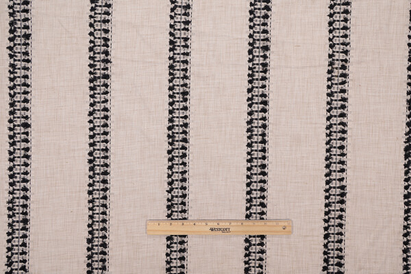 TFA Sugar And Spice Embroidered Drapery Fabric in Ebony 