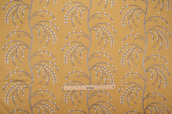TFA Deepa Woven Upholstery Fabric in Mustard Seed 