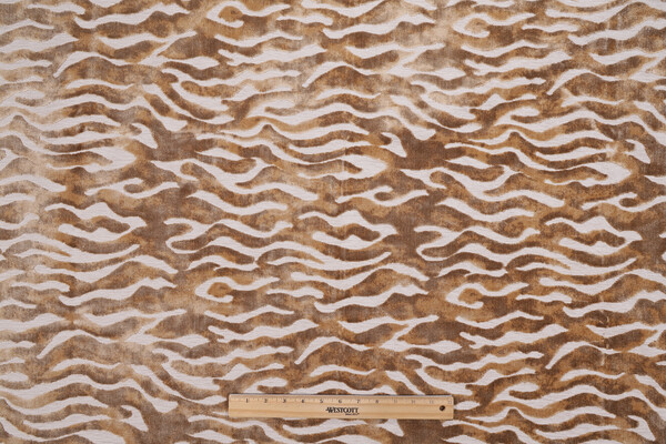 TFA Savage Beauty Latex Backed Velvet Upholstery Fabric in Wheat 