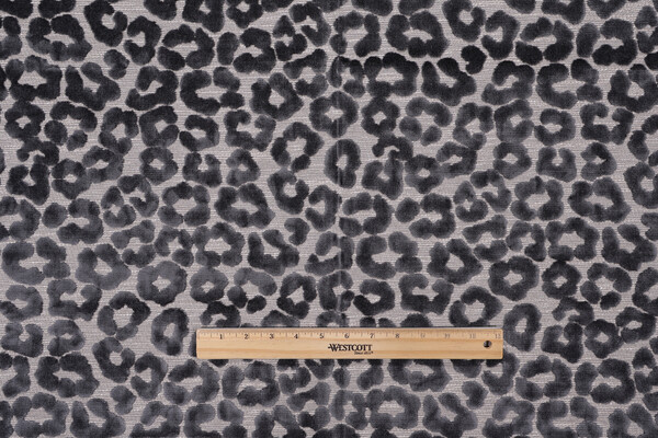 TFA Fat Cat Latex Backed Velvet Upholstery Fabric in Blue Smoke 
