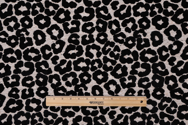 TFA Fat Cat Latex Backed Velvet Upholstery Fabric in Noir 