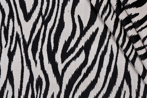 TFA Fancy Beast Latex Backed Grospoint Velvet Upholstery Fabric in Onyx 
