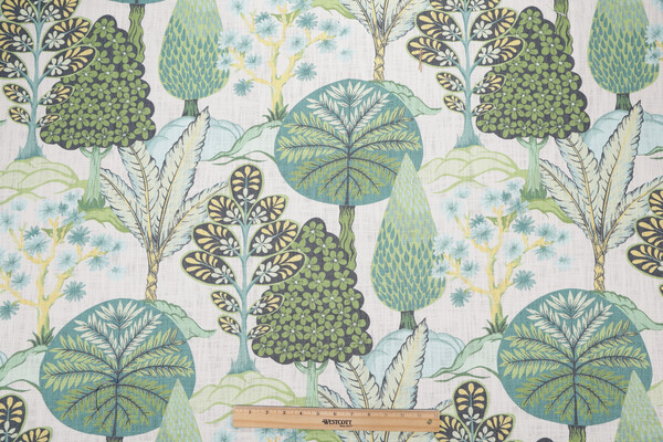 Swavelle/Mill Creek Yaso-Marvy Printed Cotton Drapery Fabric in Curacao 