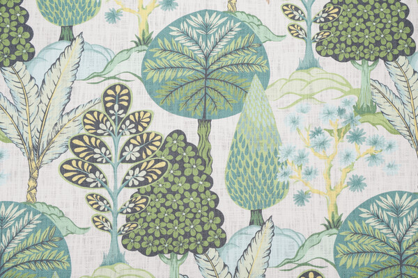 Swavelle/Mill Creek Yaso-Marvy Printed Cotton Drapery Fabric in Curacao 