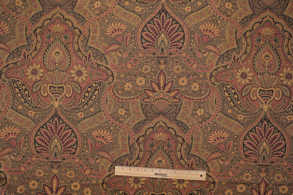 Scalamandre Oriente Tapestry Upholstery Fabric in Green