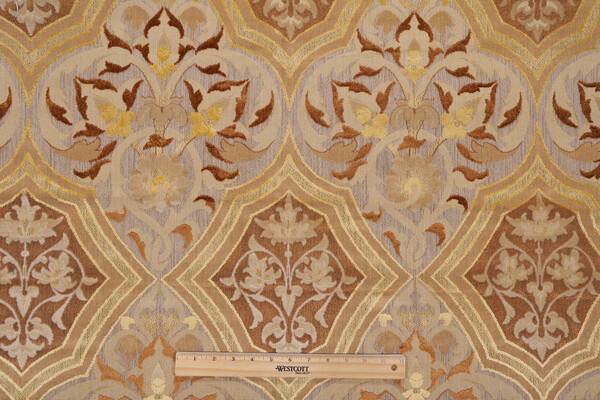 Scalamandre Sahara Grospoint Velvet Upholstery Fabric in Beige/Bronze