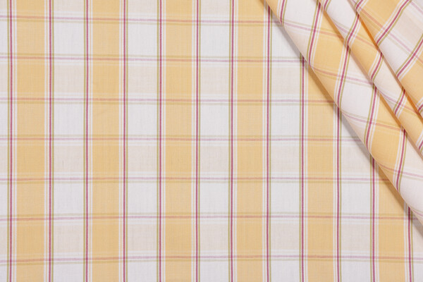 Fonthill Lucille Check Woven Decorator Fabric in Yellow Multi