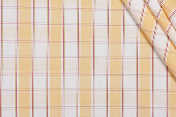 Fonthill Lucille Check Woven Decorator Fabric in Yellow Multi