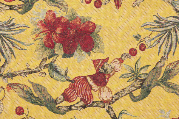 Scalamandre Georgie Tapestry Upholstery Fabric in Lime Rickey