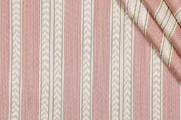 Scalamandre Joy Stripe Woven Decorator Fabric in Mauve/Beige/Green