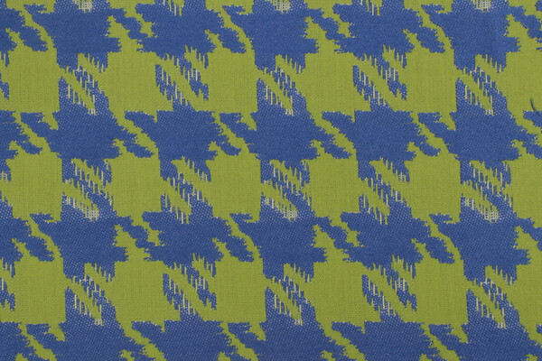 Houndstooth Woven Solution Dyed Acrylic Outdoor Fabric in Cobalt
