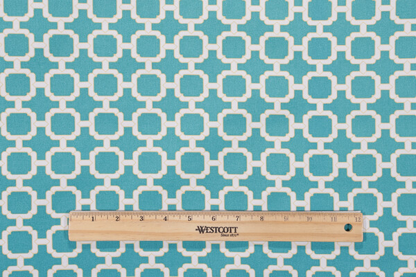 Mill Creek Hockley Printed Polyester Outdoor Fabric in Teal