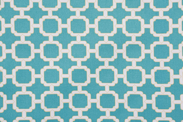 Mill Creek Hockley Printed Polyester Outdoor Fabric in Teal